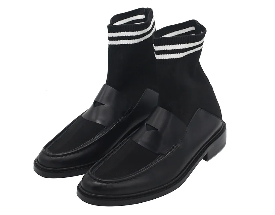 Men Spring Autumn New Style Mixed Color Black Low Heel Slip On Ankle Boots Men High Top Genuine Leather Youth Classical Boots
Men Spring Autumn New Style Mixed Color Black Low Heel Slip On Ankle Boots Men High Top Genuine Leather Youth Classical Boots