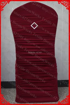 NO.28 Burgundy Purple Ruffled Lycra/Spandex Chair Covers With Band/Sash&Rhombic Diamond Buckle&Pin For Wedding Home Decoration
NO.28 Burgundy Purple Ruffled Lycra/Spandex Chair Covers With Band/Sash&Rhombic Diamond Buckle&Pin For Wedding Home Decoration