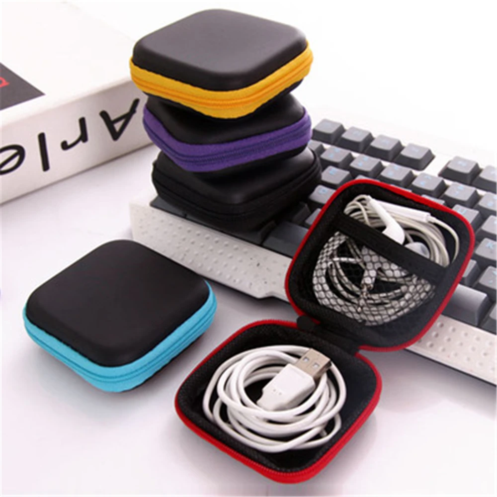 Earphone Accessories Mini headphone cases Bag for airpods storage box headphone case hard box For Earpods Memorry card USB cable (5)