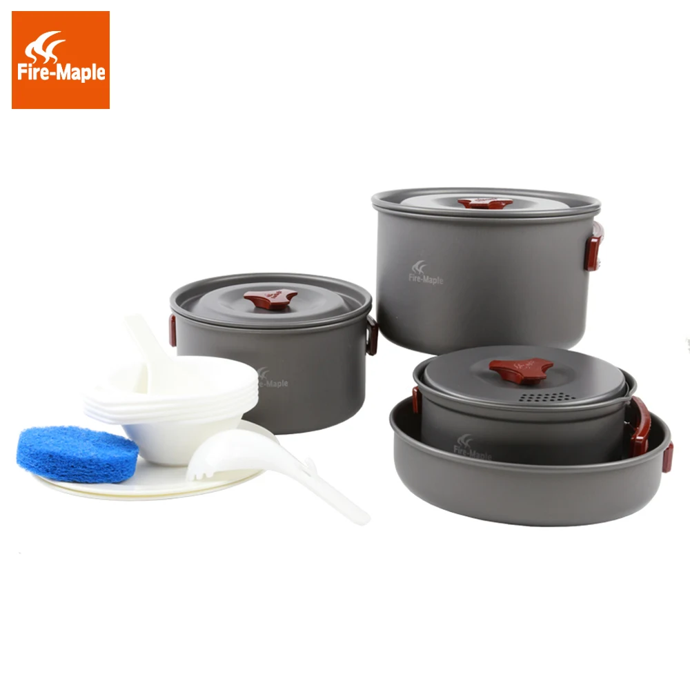 Fire Maple Camping Cooking Set 4-5 Persons Pot Sets Panelas Aluminium Camp Cookware Picnic Outdoor Cutlery Set Be Cocina FMC-206
Fire Maple Camping Cooking Set 4-5 Persons Pot Sets Panelas Aluminium Camp Cookware Picnic Outdoor Cutlery Set Be Cocina FMC-206