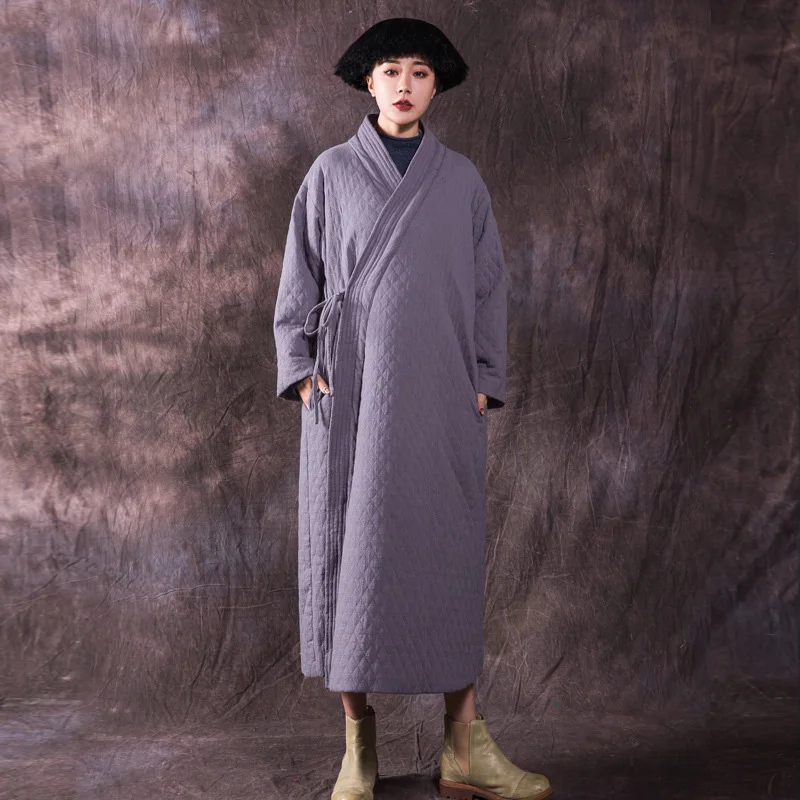 Johnature Women Belt Parkas Vintage Cotton Linen Coats Chinese Style Autumn Winter Women Cloths 2019 New V-Neck Long Sleeve Coat
Johnature Women Belt Parkas Vintage Cotton Linen Coats Chinese Style Autumn Winter Women Cloths 2019 New V-Neck Long Sleeve Coat
