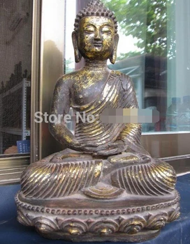 Fast shipping 13"Tibetan Bronze Gild cassock Tathagata longevity Sakyamuni Buddha Statue
Fast shipping 13"Tibetan Bronze Gild cassock Tathagata longevity Sakyamuni Buddha Statue