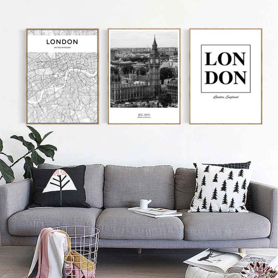 London Map Landscape Canvas Paintings Modern Black and White Poster Print Wall Art Pictures For Living Room Home Decor Unframed
London Map Landscape Canvas Paintings Modern Black and White Poster Print Wall Art Pictures For Living Room Home Decor Unframed