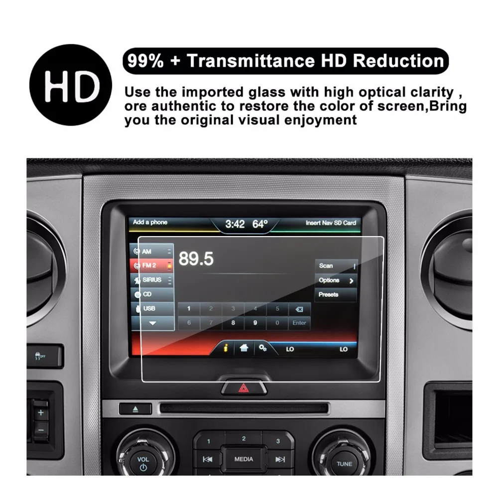 RUIYA screen protector for 2018 Ford Expedition sync2 sync3 8inch car navigation touch display,9H tempered glass protective film
RUIYA screen protector for 2018 Ford Expedition sync2 sync3 8inch car navigation touch display,9H tempered glass protective film