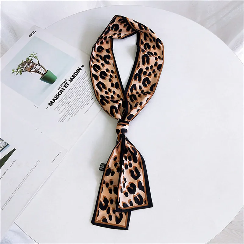 Leopard Print Handle Bag Ribbons Brand Foulard Femme Small Silk Bandana For Women Fashion Head Scarf Long Skinny Scarves
Leopard Print Handle Bag Ribbons Brand Foulard Femme Small Silk Bandana For Women Fashion Head Scarf Long Skinny Scarves