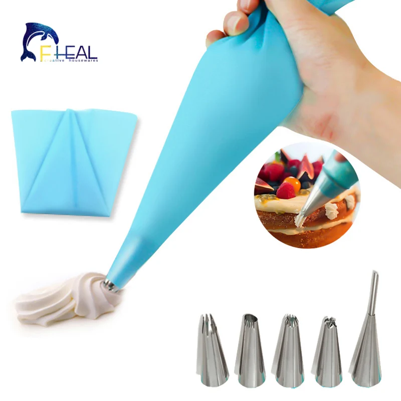 FHEAL 6PCS Stainless Steel Pastry Nozzles For Cream With Pastry Bag Decorating Cake Icing Piping Confectionery Baking Tools
FHEAL 6PCS Stainless Steel Pastry Nozzles For Cream With Pastry Bag Decorating Cake Icing Piping Confectionery Baking Tools