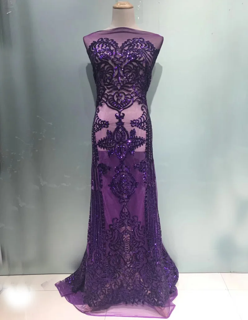 Free shipping (5yards/pc) high quality purple African sequins net lace fabric with gorgeous embroidery for party dress FNS125
Free shipping (5yards/pc) high quality purple African sequins net lace fabric with gorgeous embroidery for party dress FNS125