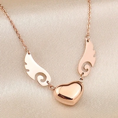 YUN RUO Angel Wings Pendant Necklace Titanium Steel & Rose Gold Color Woman Fine Jewelry Birthday Gift Free Shipping Never Fade
YUN RUO Angel Wings Pendant Necklace Titanium Steel & Rose Gold Color Woman Fine Jewelry Birthday Gift Free Shipping Never Fade