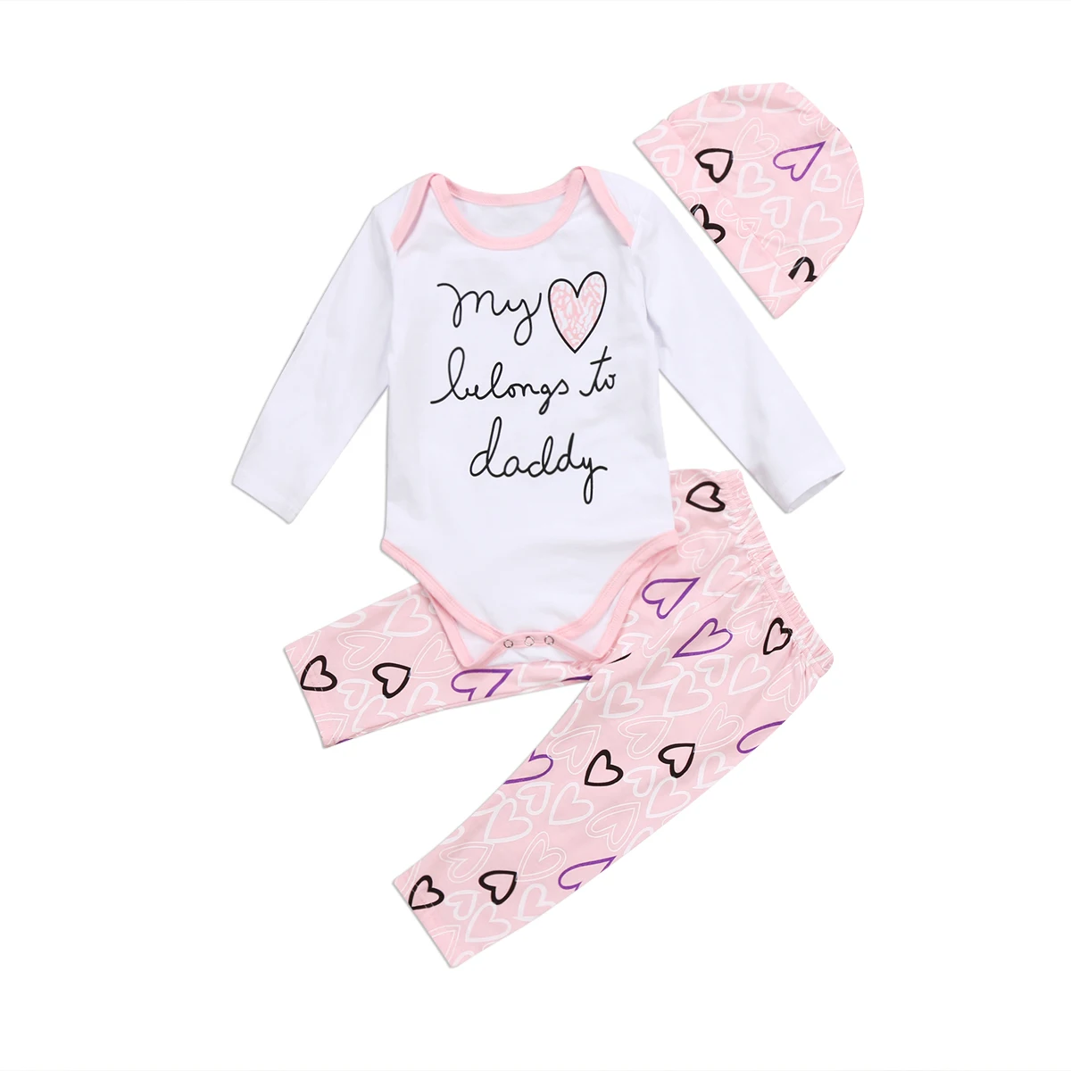 2017 Sweet Newborn Toddler Infant Baby Girls Heart Lovely Romper Pink Pants Daddy Hat Clothes Cute Outfit Set
2017 Sweet Newborn Toddler Infant Baby Girls Heart Lovely Romper Pink Pants Daddy Hat Clothes Cute Outfit Set