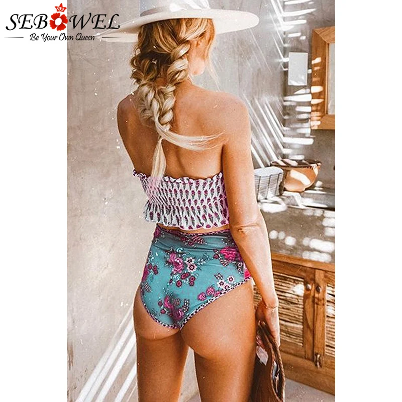Rose-High-Waist-Printed-Smocked-Bikini-LC411364-6-5