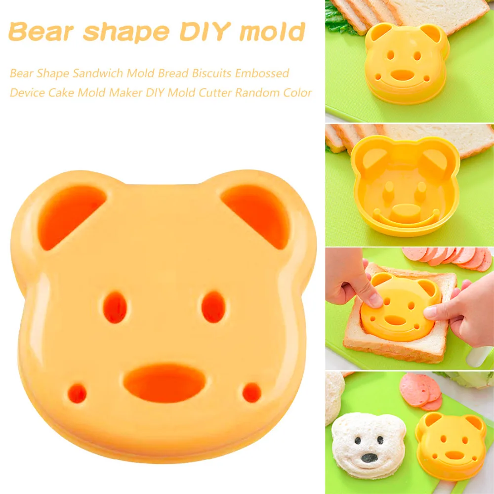 1pc Mold Cutter Lovely Little Bear Shape Sandwich Mold Bread Biscuits Embossed Device Cake Mold Maker DIY Random Color
1pc Mold Cutter Lovely Little Bear Shape Sandwich Mold Bread Biscuits Embossed Device Cake Mold Maker DIY Random Color