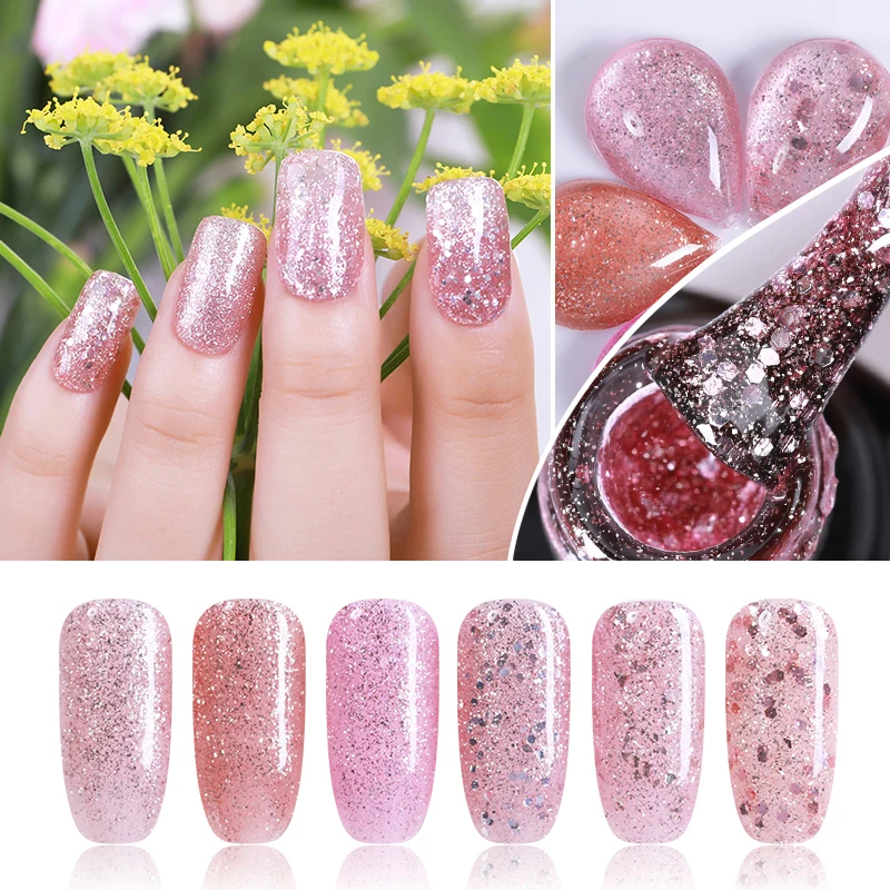 UR SUGAR Luminous Nail Gel Polish Rose Gold Pink Glitter Flakes Fluorescent 7.5ml Color Change UV LED Nail Art Lacquer Varnish
UR SUGAR Luminous Nail Gel Polish Rose Gold Pink Glitter Flakes Fluorescent 7.5ml Color Change UV LED Nail Art Lacquer Varnish