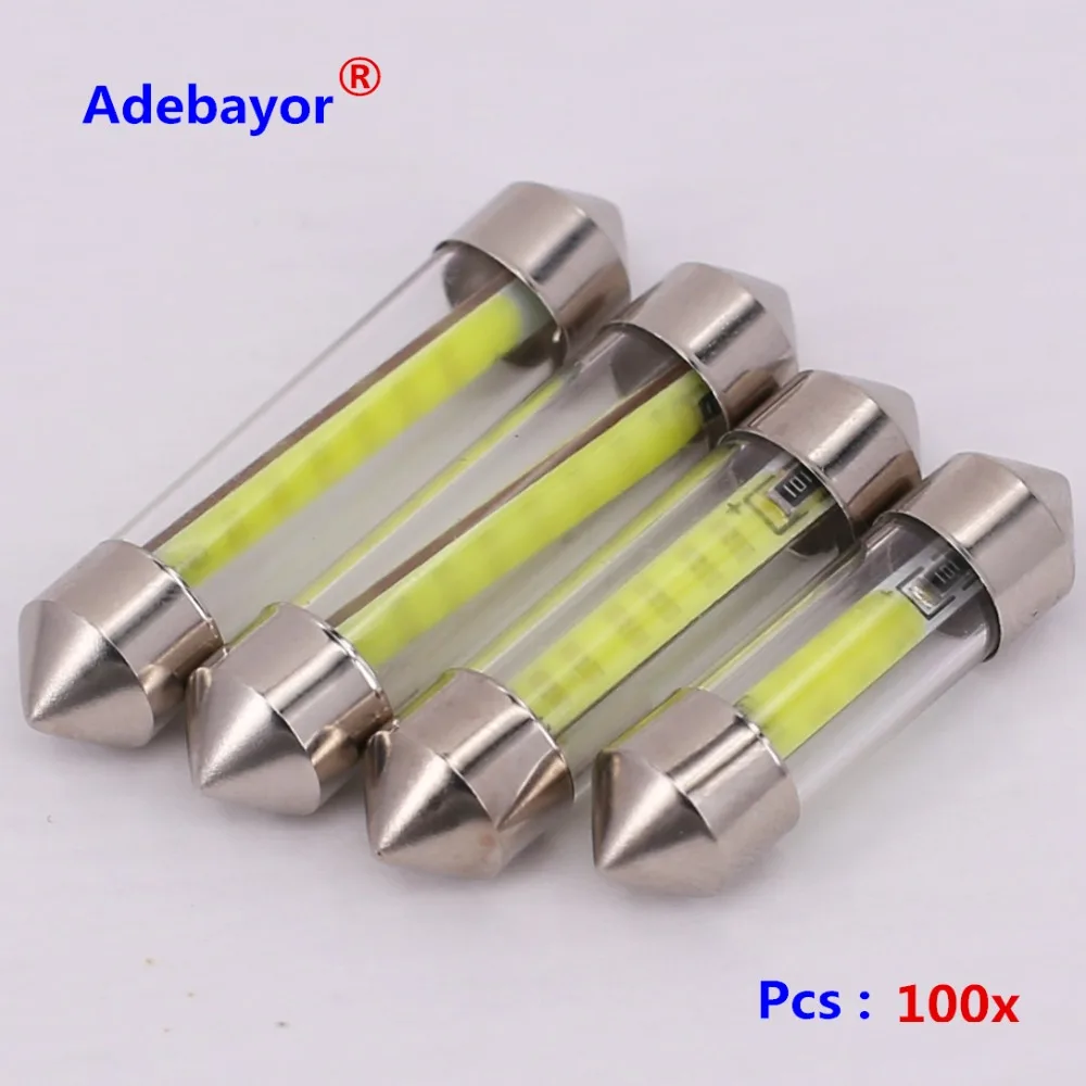 100pcs White Car Arrival Durable COB LED Chips C5W 31/36/39/41mm Car Interior Glass Len Festoon Dome Reading Light note one size
100pcs White Car Arrival Durable COB LED Chips C5W 31/36/39/41mm Car Interior Glass Len Festoon Dome Reading Light note one size