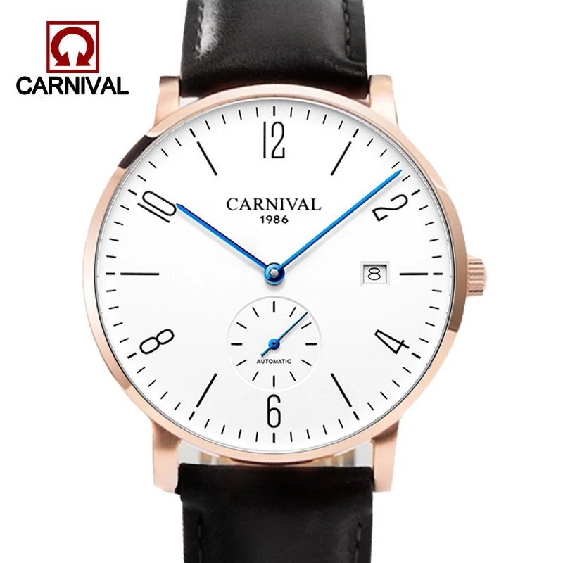Fashion Carnival Ultra-thin Automatic Watch Men Simple Business Wrist Watch Leather Fashion Casual Dive 30M Auto Date Clock Male
Fashion Carnival Ultra-thin Automatic Watch Men Simple Business Wrist Watch Leather Fashion Casual Dive 30M Auto Date Clock Male