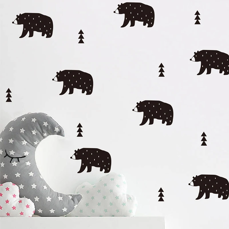 Pupil cartoon wall with polar bear Nordic forest wall decoration wall stickers children's room A10-010
Pupil cartoon wall with polar bear Nordic forest wall decoration wall stickers children's room A10-010