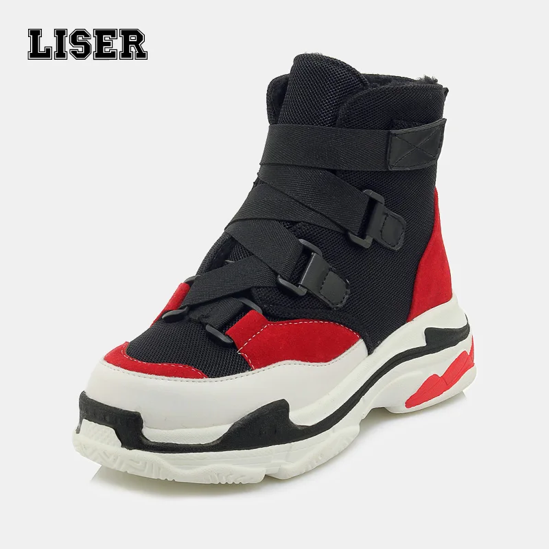 Women high top trainers wide bands platform flat sneakers booties breathable air mesh upper plush inside fashion winter boots
Women high top trainers wide bands platform flat sneakers booties breathable air mesh upper plush inside fashion winter boots