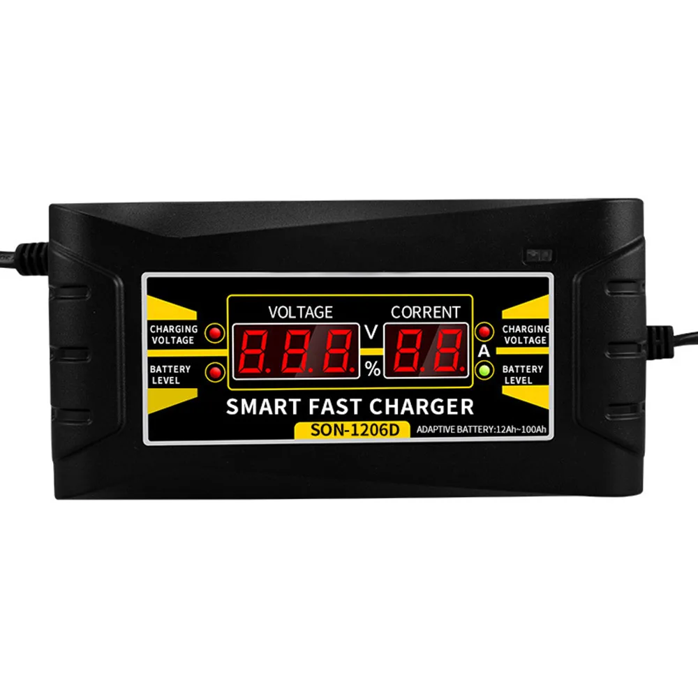 Full Automatic Car Battery Charger 150V--250V To 12V 6A Smart Fast Power Charging Suitable for Car motorcycle
Full Automatic Car Battery Charger 150V--250V To 12V 6A Smart Fast Power Charging Suitable for Car motorcycle