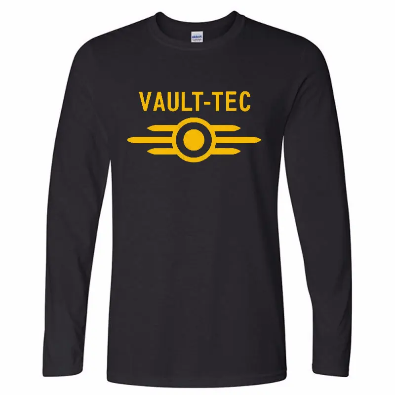 Новинка игровые футболки с логотипом Vault Tec для видеоигр Fallout 2 3 4 мужские