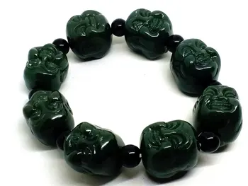 Koraba Fine Jewelry 18MM Mens Natural Dark Green Jade Carved Buddha Beaded Bracelet Free Shipping
Koraba Fine Jewelry 18MM Mens Natural Dark Green Jade Carved Buddha Beaded Bracelet Free Shipping