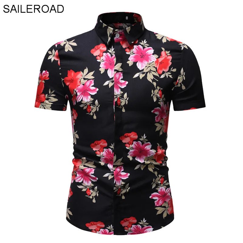 SAILEROAD 2019 Fashion Flower Shirt Men Print Shirts Hawaiian Slim Fit Camisa Floral Masculina Summer Short Sleeve Shirts Tops
SAILEROAD 2019 Fashion Flower Shirt Men Print Shirts Hawaiian Slim Fit Camisa Floral Masculina Summer Short Sleeve Shirts Tops