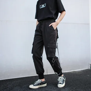 2020 Women Black Cargo Pants Big Size Military Style Streetwear with Many Pockets Tapered Women Overalls Rock Ribbon Trousers
2020 Women Black Cargo Pants Big Size Military Style Streetwear with Many Pockets Tapered Women Overalls Rock Ribbon Trousers