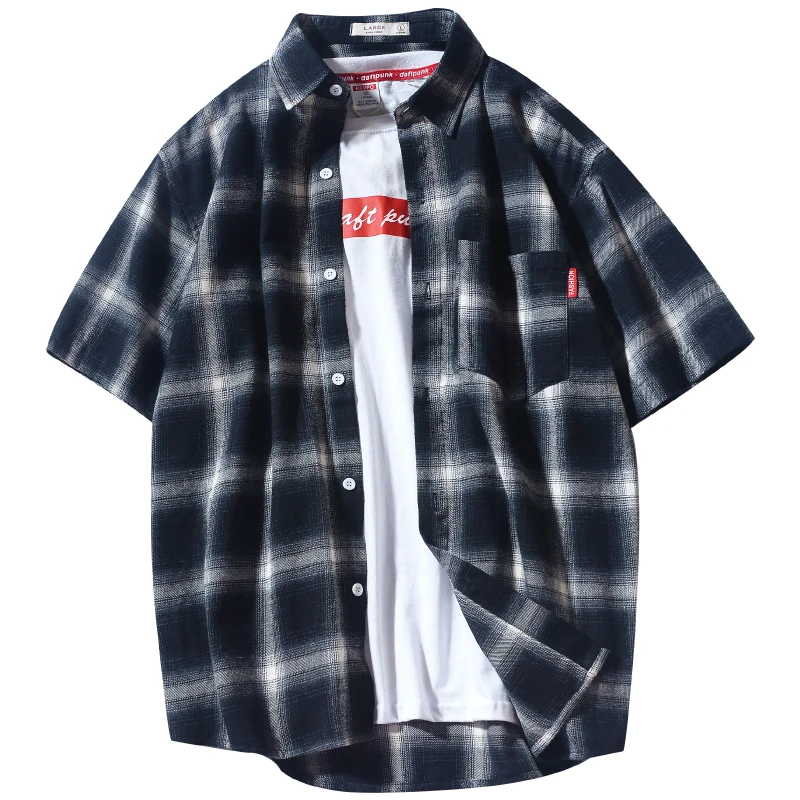 Summer Korean Youth Fashion Men Casual Stylish Loose Shirt Soft Shirt Short Sleeve Shirt Men Thin Plaid Black Cotton Slim Fit
Summer Korean Youth Fashion Men Casual Stylish Loose Shirt Soft Shirt Short Sleeve Shirt Men Thin Plaid Black Cotton Slim Fit