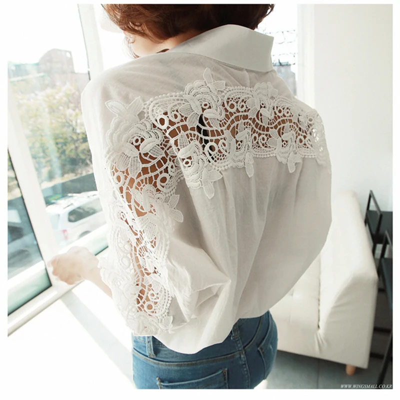Gkfnmt 2018 Summer Women Hollow Out Lace Blouse Shirts Ladies Casual Half Sleeve Loose Elegant Sexy Streetwear White Thin Tops
Gkfnmt 2018 Summer Women Hollow Out Lace Blouse Shirts Ladies Casual Half Sleeve Loose Elegant Sexy Streetwear White Thin Tops