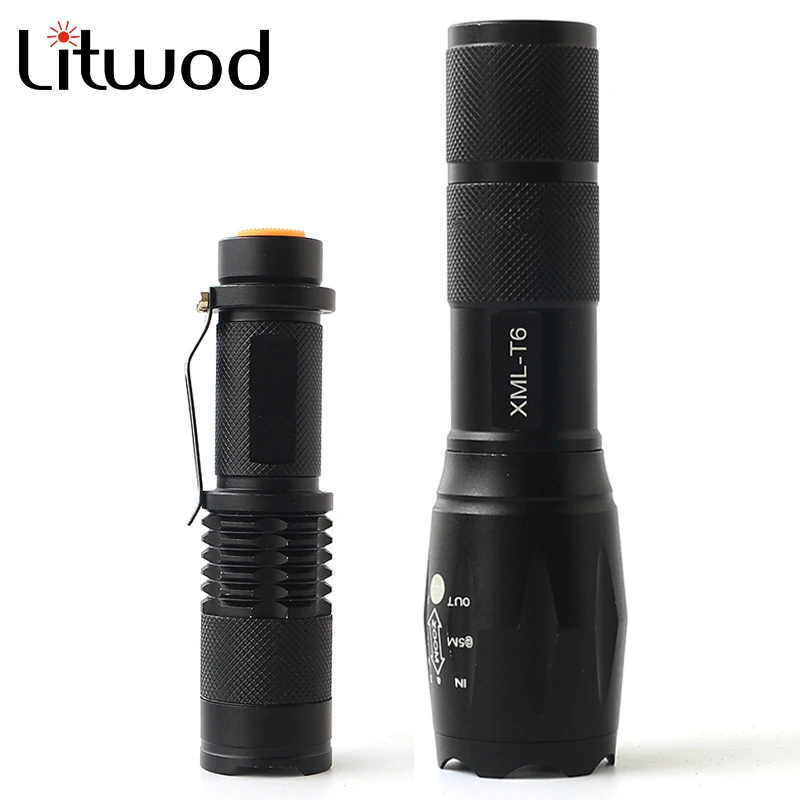 

Z10 LED Flashlight Waterproof Q5/XML T6 Aluminum lanterna Zoomable Portable Torch lights For Camping Outdoor Night lighting