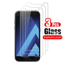 Protecteur d'écran 9H, 3 pièces, Film en verre trempé pour Samsung Galaxy A5 2015 A500F 2016 A510F 2017 A520F 2018=