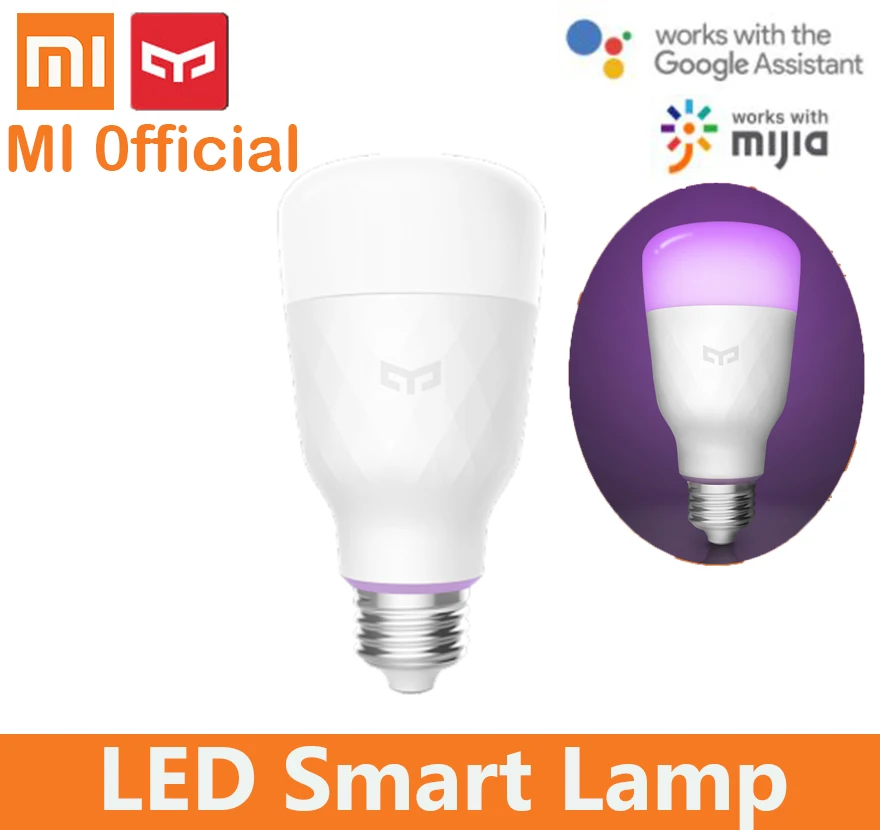 

xiaomi smart LED light yeelight new English version Bulb 800 Lumens 10W E27 Lemon RGB white night lamp for mijia app mi home