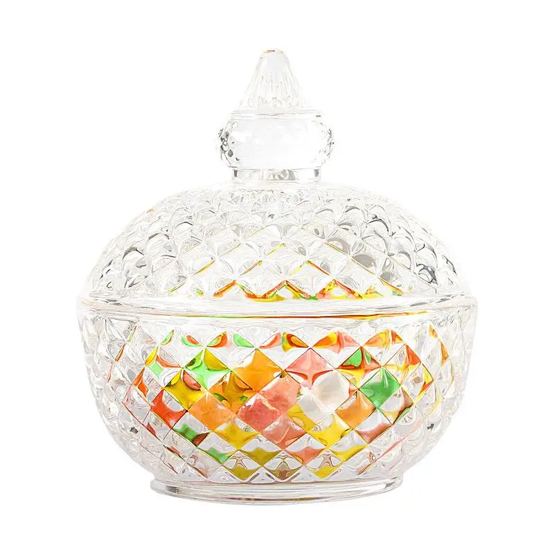 European Crystal Glass Storage Containers for Food Dry Candy with Lid Glass Food Jar High Quality Storage Decoration Organizer
European Crystal Glass Storage Containers for Food Dry Candy with Lid Glass Food Jar High Quality Storage Decoration Organizer