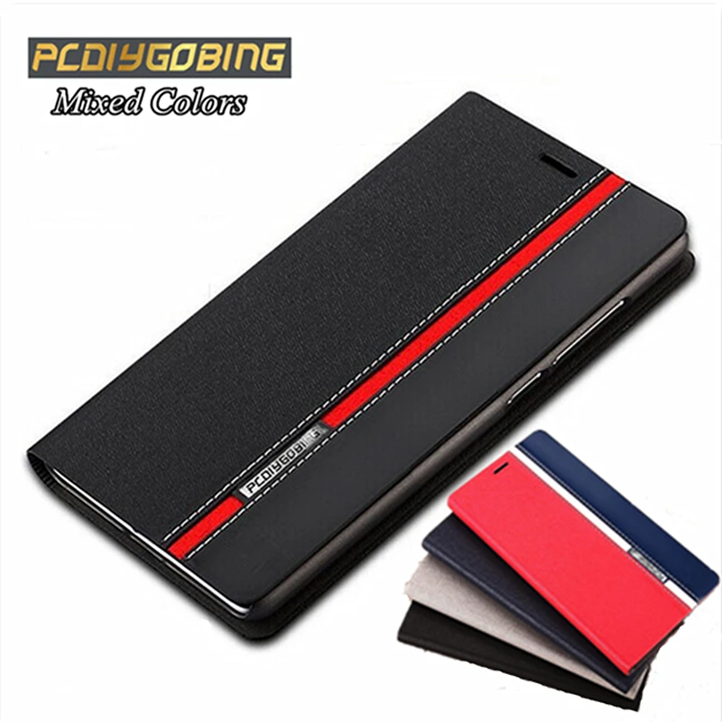 

Luxury wallet style Phone cover Mixed colors top leather case For Sony Xperia Z2 D6502 L50W L50 with card slot holder