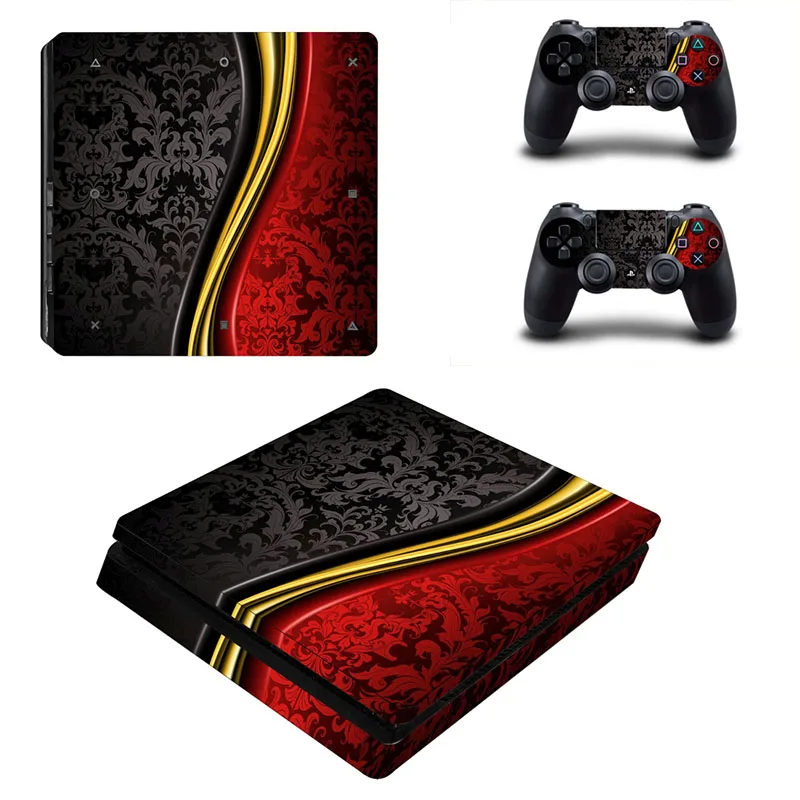 Для sony Playstation 4 Slim Console Skin + 2 контроллера наклейка Skins PS4 sticker аксессуары для