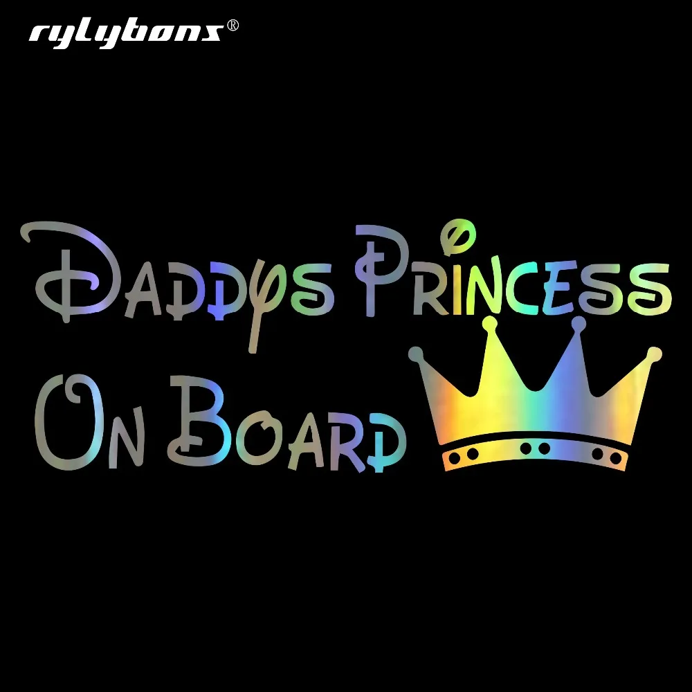 Rylybons New Car Styling 16CM*6.4CM DADDYS PRINCESS ON BOARD Car Sticker Funny Vinyl Window Car Stickers Decal for Auto Products
Rylybons New Car Styling 16CM*6.4CM DADDYS PRINCESS ON BOARD Car Sticker Funny Vinyl Window Car Stickers Decal for Auto Products