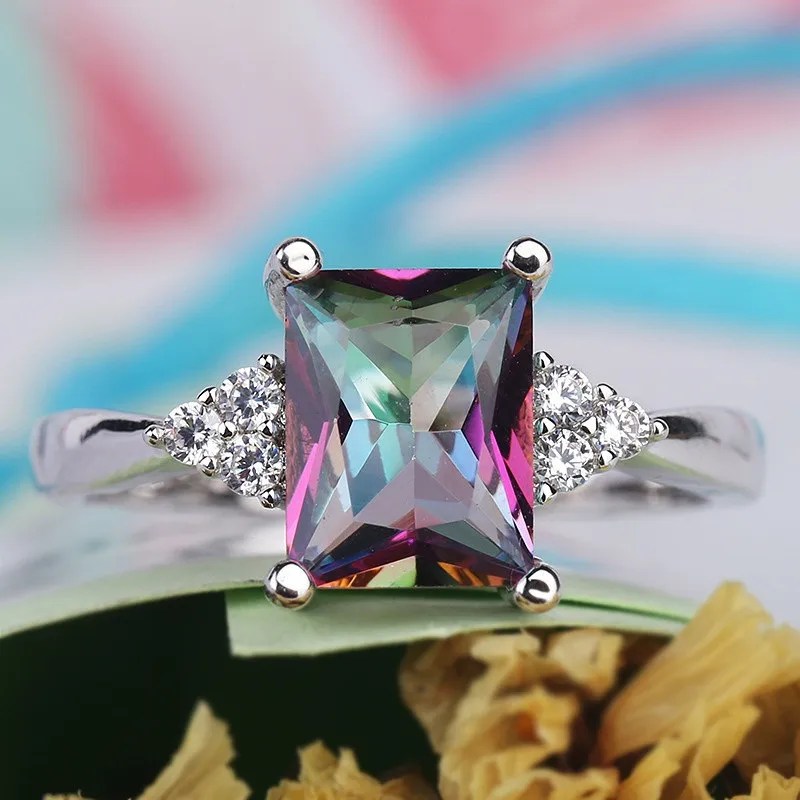 Cut Color Stone Rings for Women Wedding Silver Color Rings Crystal Princess Ring Luxury Jewelry Bague Femme Anillos Mujer Z3N890
Cut Color Stone Rings for Women Wedding Silver Color Rings Crystal Princess Ring Luxury Jewelry Bague Femme Anillos Mujer Z3N890
