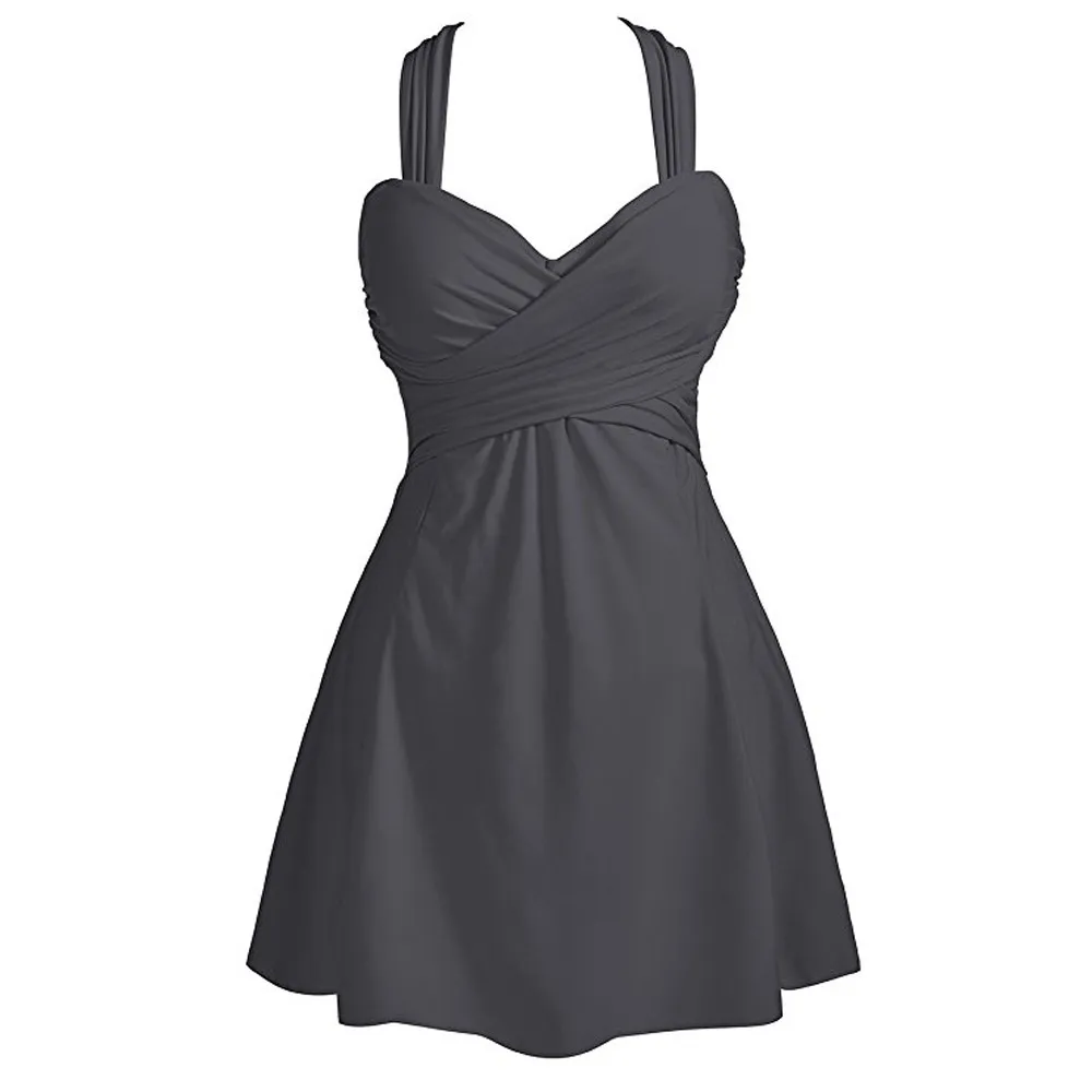 Women Elegant Beach Crossover Swimdress Solid Skirted Swimwear Suit maillot de bain Becky femme 2019 costume donna estate
Women Elegant Beach Crossover Swimdress Solid Skirted Swimwear Suit maillot de bain Becky femme 2019 costume donna estate
