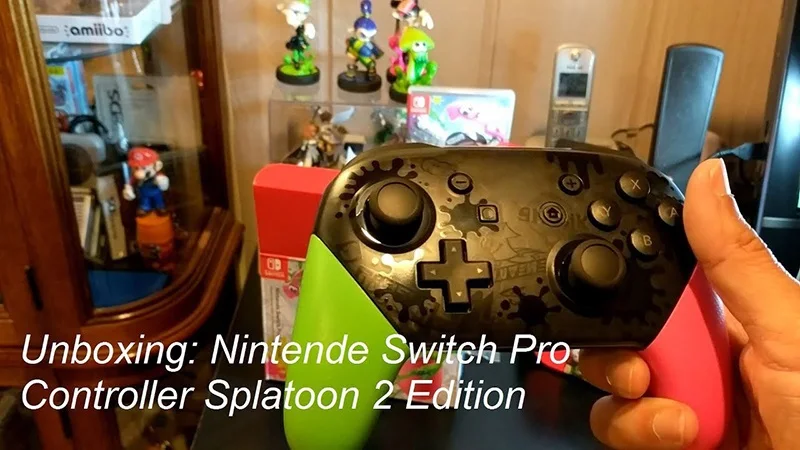 For Nintend Switch Pro Controller Bluetooth Wireless Gamepads Game Joystick Host Console Joypad - Splatoon 2/Xenoblade Themed