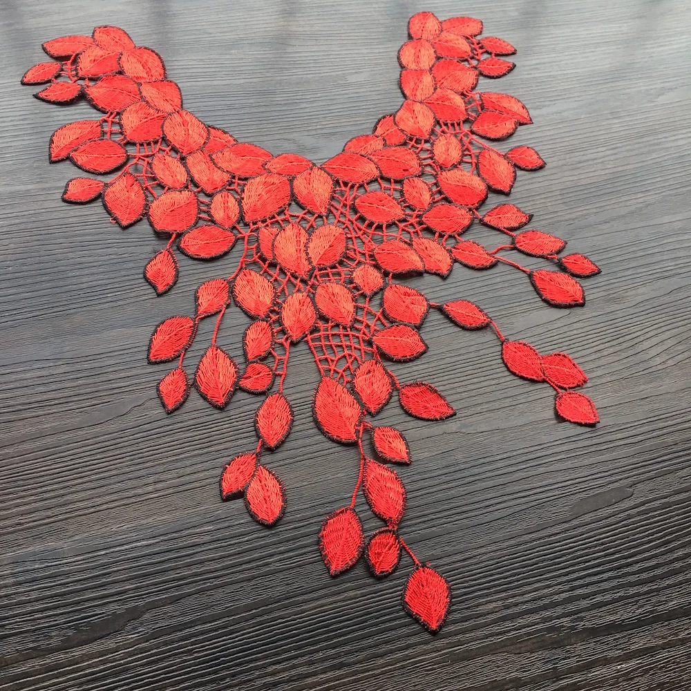 1Pcs Red Flower Lace Collar Patch, DIY Cheongsam Embroidered Cuff Patch Sewing Neckline Collar Applique Trim LSHB613
1Pcs Red Flower Lace Collar Patch, DIY Cheongsam Embroidered Cuff Patch Sewing Neckline Collar Applique Trim LSHB613