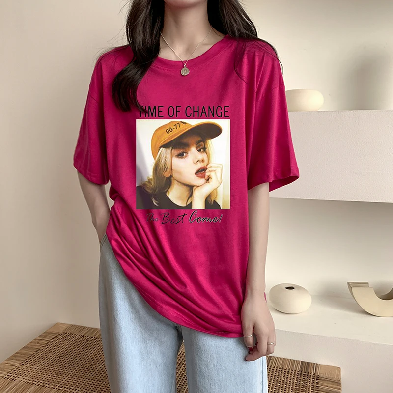 Fashion Women T-Shirts 2019 Summer Autumn Female Loose Casual Cotton Tees Shirts Short Sleeve O-Neck Character Pullover Tops
Fashion Women T-Shirts 2019 Summer Autumn Female Loose Casual Cotton Tees Shirts Short Sleeve O-Neck Character Pullover Tops