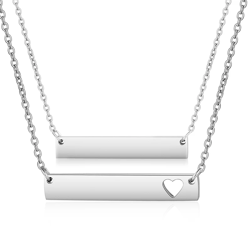 10pcs/lot Never Fade 316L Stainless Steel Mirror Polish Blank Bar Heart Cut Out Bar Necklaces Can Engrave Customize Logos 45+5cm
10pcs/lot Never Fade 316L Stainless Steel Mirror Polish Blank Bar Heart Cut Out Bar Necklaces Can Engrave Customize Logos 45+5cm