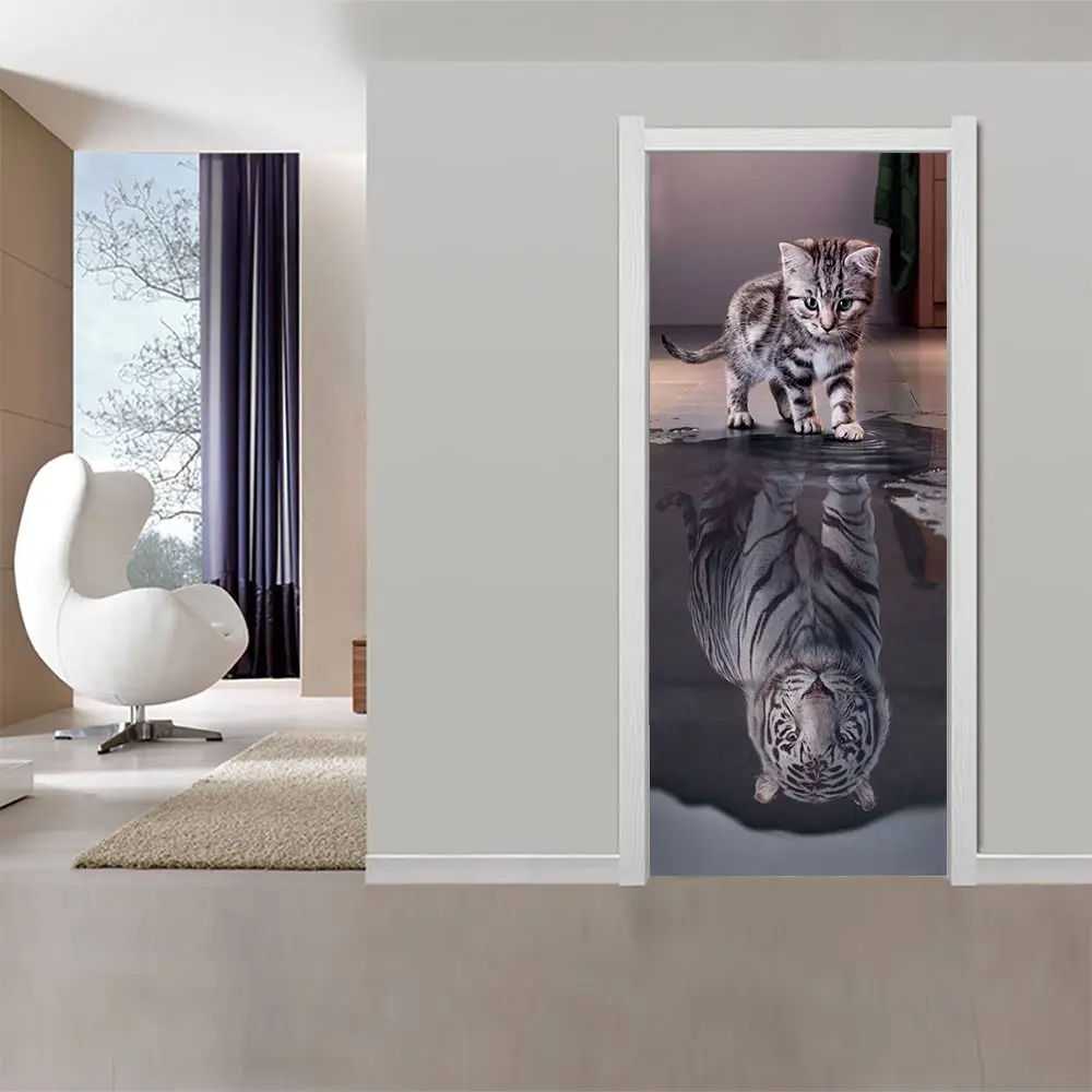 Canvas 3d Print Creative Cat Tiger Picture Stickers Self Adhesive For Living Room Door Decor Waterproof Mural Renovation Decals
Canvas 3d Print Creative Cat Tiger Picture Stickers Self Adhesive For Living Room Door Decor Waterproof Mural Renovation Decals