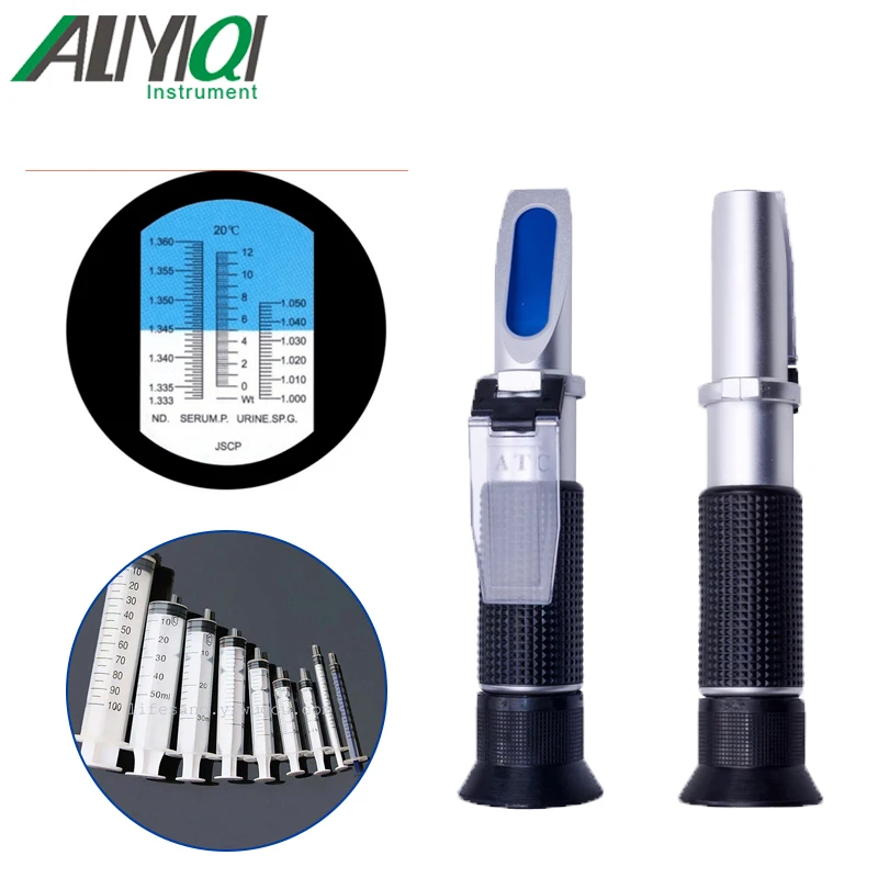 

YH-505 Pure Copper Refractometer Clinical Medical Urine/Protein1.3330~1.3600RI Precision or 0.0005RI Serum Plasma Hemoglobin