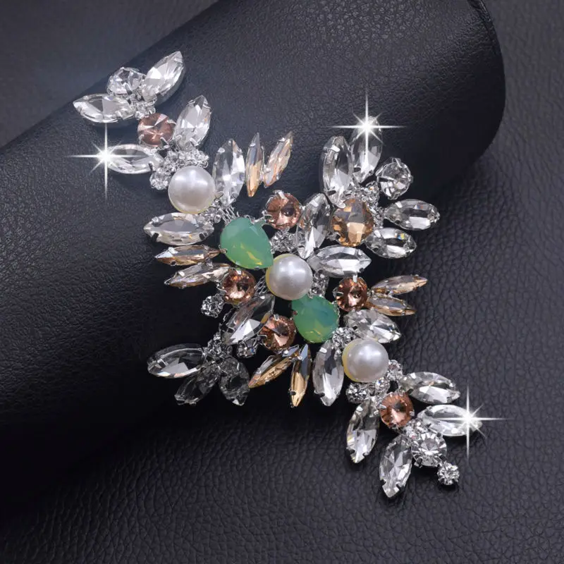 2pcs very shiny Glass Topaz Rhinestone Bridal Belt Appliques Translucent Strass Patches Sew on Wedding Dress Garment accessories
2pcs very shiny Glass Topaz Rhinestone Bridal Belt Appliques Translucent Strass Patches Sew on Wedding Dress Garment accessories