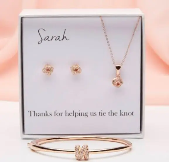 personalize Tie the Knot wedding Bridesmaid teardrop Earrings necklace sets Jewelry Sets maid of honor proposal gift
personalize Tie the Knot wedding Bridesmaid teardrop Earrings necklace sets Jewelry Sets maid of honor proposal gift