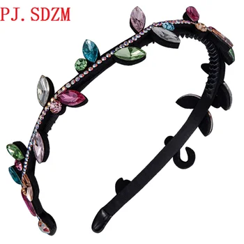 2017 All Match Brief Women Hair Accessories Leaf Rhinestone Sweety Hairband Non-slip Hair Decoration Head Hoop Headband HB0066
2017 All Match Brief Women Hair Accessories Leaf Rhinestone Sweety Hairband Non-slip Hair Decoration Head Hoop Headband HB0066
