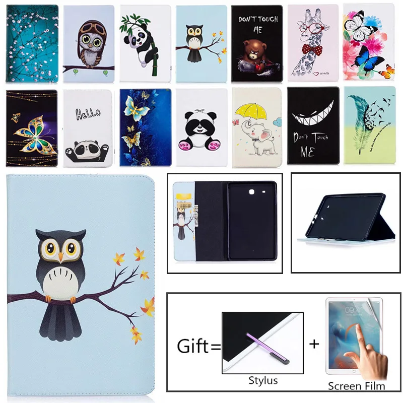 Tablet Case For Samsung Galaxy Tab E T560 SM-T560 T561 9.6 inch Smart Cover Fashion Panda Owl Flip Stand PU Leather Skin Funda
Tablet Case For Samsung Galaxy Tab E T560 SM-T560 T561 9.6 inch Smart Cover Fashion Panda Owl Flip Stand PU Leather Skin Funda