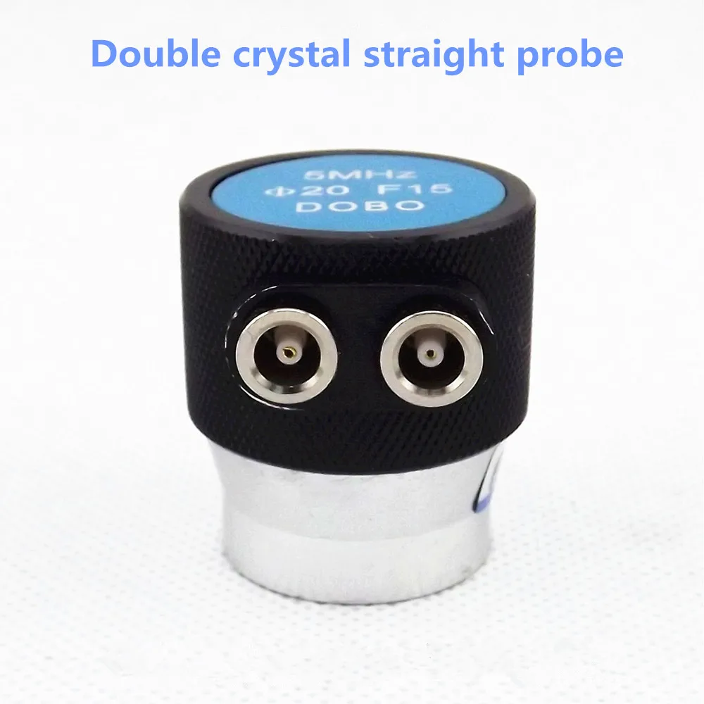 Ultrasound double crystal straight probe, 5MHZ diameter 20F15 metal UT non-destructive testing instrument, focus detection probe
Ultrasound double crystal straight probe, 5MHZ diameter 20F15 metal UT non-destructive testing instrument, focus detection probe