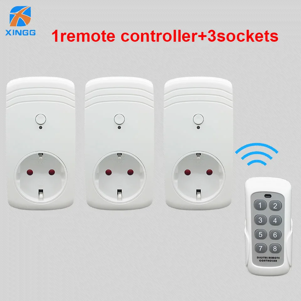 3pcs RF 433MHz Wireless Intelligent Electrical Power Plug Smart Socket Outlet with Switch universal Remote Control Transmitter
3pcs RF 433MHz Wireless Intelligent Electrical Power Plug Smart Socket Outlet with Switch universal Remote Control Transmitter