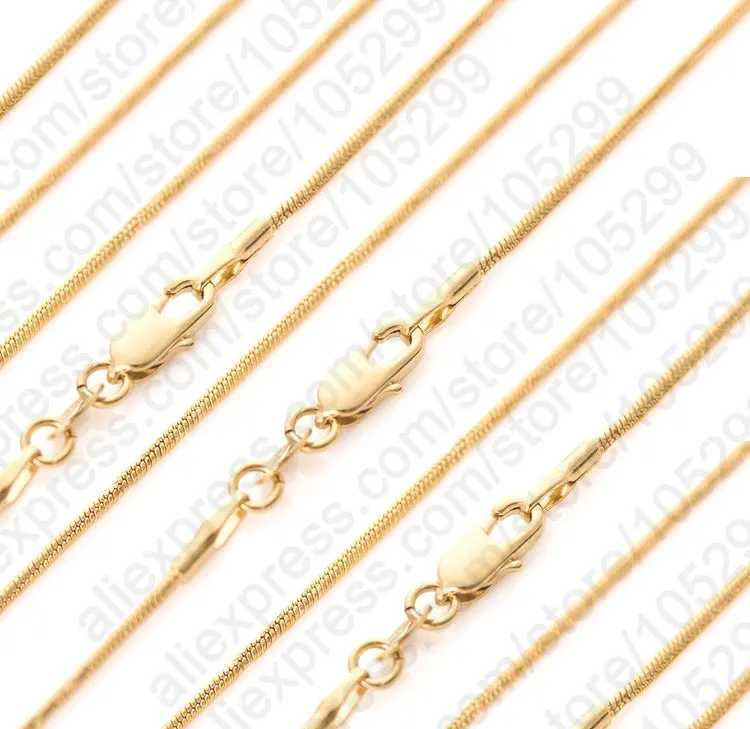 Wholesale 10PCS Necklace 16-30" Yellow Gold Filled Chain Snake Chain For Pendant With Lobster Clasps Woman Jewelry Gift
Wholesale 10PCS Necklace 16-30" Yellow Gold Filled Chain Snake Chain For Pendant With Lobster Clasps Woman Jewelry Gift