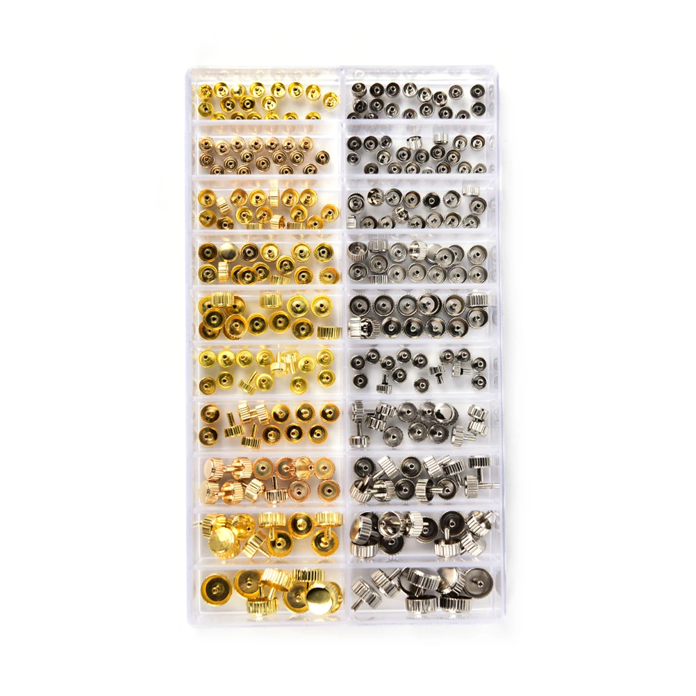 Gold & Silver Dome Flat Head Assorted Repair Tool Kit for Watchmaker Watch Accessories WaterproofWatch Crown Parts Replacement
Gold & Silver Dome Flat Head Assorted Repair Tool Kit for Watchmaker Watch Accessories WaterproofWatch Crown Parts Replacement